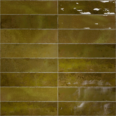 Настенная плитка Nairobi Sticks Moss (2,5x10) 20х20 Vilar Albaro глянцевая керамическая 929522