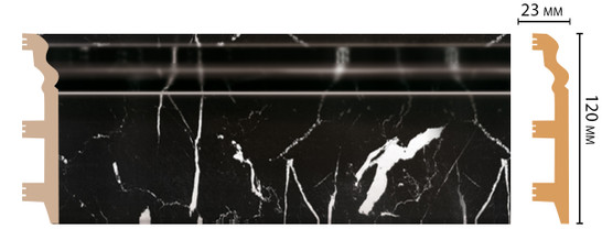 Плинтус напольный D233-78 ДМ Decomaster (120х23х2400 мм) 