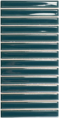 Настенная плитка Sb Peacock Blue 12,5x25 Wow глянцевая, рельефная (структурированная) керамическая 128703