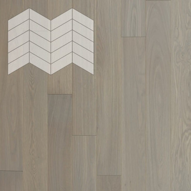 Паркетная доска Lab Arte Chevron Дуб Селект Concrete лак французская елка 400/328х125х14/3/60° фото Паркетная доска Lab Arte Chevron Дуб Селект Concrete лак французская елка 400/328х125х14/3/60°