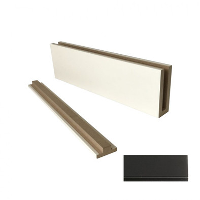 Брус 40х70 с заглушкой МДФ Ликорн черный окрашенный