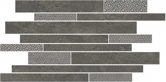 Декор SBM011/SG4585 Ламелла Серый Темный Мозаичный 25x50.2 Kerama Marazzi керамогранит матовый