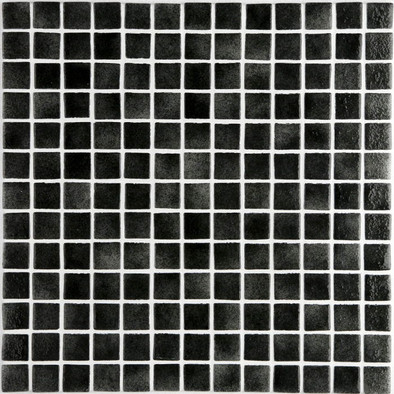 Мозаика Ezarri 2501-B стекло 31.3х49.5 см глянцевая чип 25х25 мм, черный