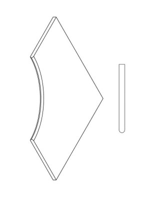 Блэк Бортик 60x60 Угловой Закругленный 30 Black Bordo 60x60 Ang.Round 30 матовый