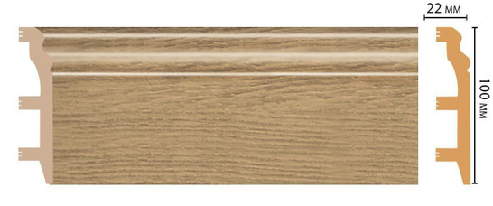 Плинтус напольный D232-83 ДМ Decomaster (100х22х2400 мм)