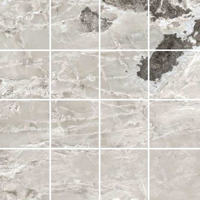 Мозаика Onyx and More Silver Blen Satin 6 mm Mos 30х30 см керамогранит Casa Dolce Casa сатинированная чип 75х75 мм, серый 767699