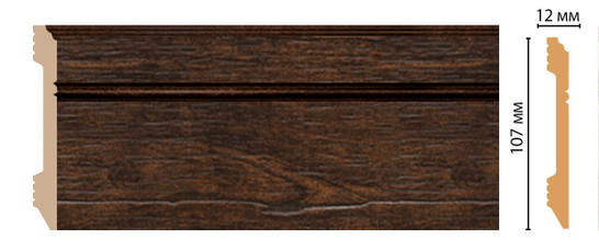 Плинтус напольный D105-966 ДМ Decomaster (107х12х2400 мм) 