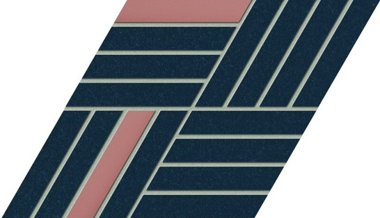 Мозаика Tubadzin Elle Navy керамика 14.8х17.1 см матовая синий 5900199048096