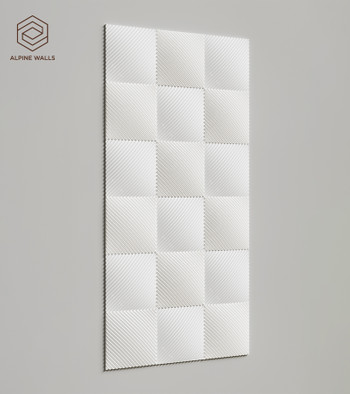 Стеновая декоративная панель Geometrium ECOGR0207W Alpine Walls под покраску 1200х600х25 мм