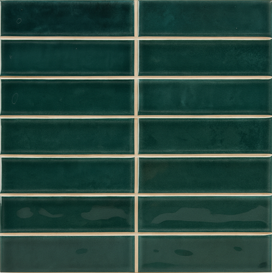 Настенная плитка Nairobi Sticks Green (2,5x10) 20х20 Vilar Albaro глянцевая керамическая 929520